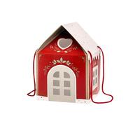 Boîtes à biscuits de Noël - Récipient à friandises en papier en forme de maison | Boîte d'emballage de bonbons de vacances pour chocolat, cadeaux de fête, bas de Noël, réunions de famille, boutiques