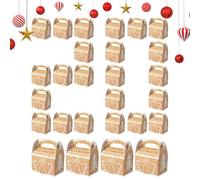 Boîtes à bonbons de Noël - 20 pièces festives | Assortiment de cadeaux mignons en carton, biscuits, cupcakes, chocolats, bonbons, idéal pour les , les adultes, les fêtes, la famille, les amis