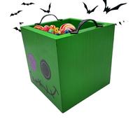 Boîtes à bonbons d'Halloween - Récipient à bonbons carré en bois