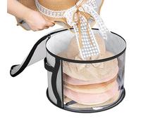 Boîtes À Chapeaux Pour Hommes - Boîte De Rangement Pour Chapeaux, Boîte À Chapeau Transparente Souple Avec Fermeture Éclair | Boîte D'organisation Pliable De Grande Capacité, Sac De Rangement