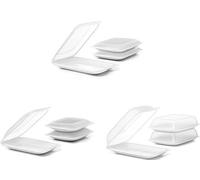 Boîtes à charcuterie TATAY pour le réfrigérateur | 9 pièces : 3 standard + 3 mini + 3 maxi | Boîtes alimentaires empilables avec couvercle | Compatibles avec le congélateur, le micro-ondes et le lave-