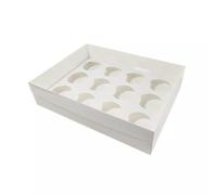 Boîtes à cupcakes Cake N Bake avec couvercle transparent (12 compartiments x 5)
