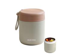 Boîtes à déjeuner de 430 ml - Facile à - Avec couvercle | Gobelet à soupe isotherme sous vide pour étudiants et adultes au travail, voyage, camping, pique-nique, cuisine, vert