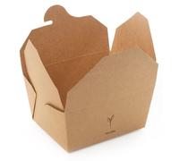 Boîtes à emporter en carton, 50 pièces, 650 ml, couleur marron