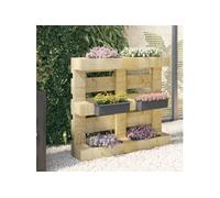 Boîtes à fleurs pour palettes euro 12 pcs Gris 36x13,5x9,5cm PP