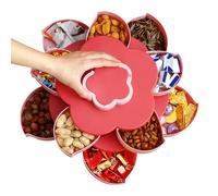 Boîtes à goûter | Récipients rotatifs à double couche anti-poussière réutilisables avec couvercles | pour la maison, le restaurant, le bureau, le pique-nique, les voyages, les fêtes, les bonbons, le
