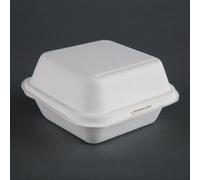 Boîtes à hamburgers Fiesta en canne à sucre compostable 15,3 cm