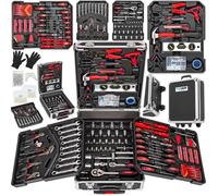 Boîtes à outil - Kanwod - Mallette outils complète - Aluminium robuste - Jusqu'à 1000 outils - Noir
