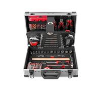 Boîtes à outils Ensemble d'outils complet de 95 pièces avec douilles 3/8" et 1/4", cliquet, embouts et testeur de tension (380 x 270 x 105 mm) pour réparation automobile/domestique