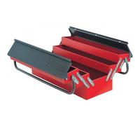 Boîtes à outils métallique avec 5 compartiments - rouge et noir - 45 x 20 x 20 cm MOB