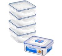Boîtes à repas carrées étanches à l'air et à l'eau, sans BPA, lot de 5, 5 x 870 ml