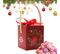 Boîtes à Surprises de Noël pour Boîte Cadeau avec Fenêtre et Poignée | Boîte De Stockage Pour Biscuits De Noël Pour Cadeaux De Fête Garnitures De Bas Réunions Familiales Planificateurs