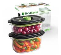Boîtes alimentaires FoodSaver de conservation et marinade | 700 ml & 1,2 L | Boîtes alimentaires hermétiques sans BPA | Anti-fuite | Vont au lave-vaisselle | 2 unités
