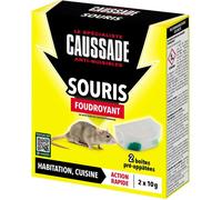 Boîtes anti souris pré-appâtées - CAUSSADE - CASABOIT2 - Prêt à poser - 20g - Une ingestion suffit