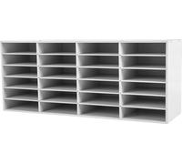 Boîtes aux lettres pour salles de classe - Trieur de courrier/rangement pour papiers - 24 compartiments - PVC - Montage nécessaire - Pour l'école, le bureau, la maison, la bibliothèque - Blanc