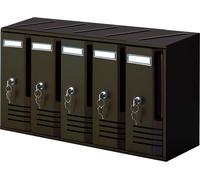 Boîtes aux lettres verticales à 5 compartiments, L 52 x P 17,5 x H 30 cm, Alubox Cubo en fonte