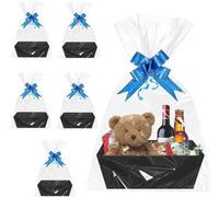 Boîtes-cadeaux en carton - Lot de 6 - 25 x 165 x 14 cm - boîtes-cadeaux vides avec poignées - pour des coffrets-cadeaux personnalisés - anniversaires