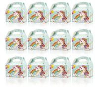 Boîtes Cadeaux Licorne Boîtes à Friandises arc-en-ciel, Boîte Cadeaux Fête | Boîte de Fête, Sac de Fête pour Enfant, Boite Carton Cadeau Réutilisable, Fête D'anniversaire Boite Cadeau 12 P