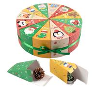Boîtes Calendrier De L'Avent 12 Pièces Étui D'Emballage Remplissable | Boîtes Cadeaux Friandises Noël Pour Garçon Adulte Fille Ado Argent Chocolat Petit Bijou Jouet