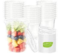 Boites Conservation Alimentaire Boite Alimentaire Plastique avec couver eli Container 24Pcs 32oz Boites Conservation Alimentaires Réutilisable Boîtes Charcuterie avec Couvercles San BPA Congélateu