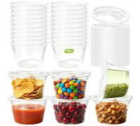 Boites Conservation Alimentaire Boite Alimentaire Plastique Deli Container | 24Pcs 12oz Boites Conservation Alimentaires Réutilisable Boîtes Charcuterie avec Couvercles San BPA Congélateur
