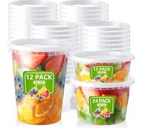 Boites Conservation Alimentaire Boite Alimentaire Plastique Deli Container | 8 16 32oz Boites Conservation Alimentaires Réutilisable 48Pcs Boîtes Charcuterie avec Couvercles San BPA Congélateur