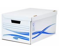 Boîtes d'archivage avec couvercle rabattable, format maxi, lot de 5, en carton, empilables