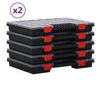 Boîtes d'assortiment 10 pcs 40x30x5 cm Polypropylène