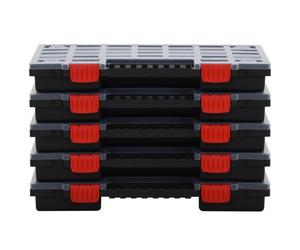 boîtes d'assortiment vidaXL 5 pcs. 40x30x5 cm polypropylène