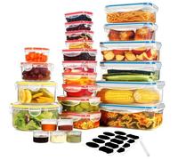 Boîtes de conservation alimentaires - Lot de 50 pièces - Sans BPA - Hermétique et étanche