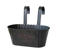 Boîtes De Jardinières Pour Garde-corps De Terrasse - Jardinière Ďe Jardin Suspendue En Métal | Système Đe Plantation D́e Boîte À Fleurs D̄e Fenêtre Avec Conteneur Dé Support Ďé Décoration Đé Clôture Ď