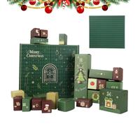 Boîtes de l'Avent de Noël à remplir avec fermeture magnétique | Calendrier de Noël vide à 24 tiroirs pour le Nouvel An, Noël, anniversaire, collation, bonbons, maquillage, bijoux beauté