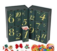 Boîtes de Noël Vides Tiroirs Coffret Beauté Vide à Remplir avec 12 Tiroirs | Calendrier de l'Avent Compte à Rebours Pour Nouvel An Anniversaire Fête Snacks Bonbons Maquillage Bijoux Cadeau Noël