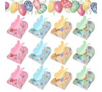 Boîtes de Pâques - Boîte d'emballage en papier | avec serrure lapin | Contenants à de Pâques | pour chocolats, petits cuits au four, , nourriture, fête, pique-nique, festival