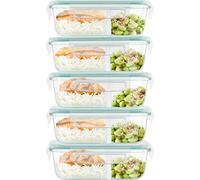 Boîtes de préparation des repas - Boîtes de conservation des aliments - Boîtes de préparation des repas en verre - Préparation des repas - Lot de boîtes de conservation avec couvercle - Boîtes de prép