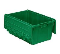 Boîtes de qualité industrielle Plastique Couvercle lié Flip Top 17 Gallon Container Tote - 68,6 x 43,2 x 30,5 cm - Gris, AR2717120204000