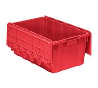 Boîtes de qualité industrielle Plastique Couvercle lié Flip Top 17 Gallon Container Tote - 68,6 x 43,2 x 30,5 cm - Gris, AR2717120202000