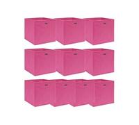 Boîtes de rangement 10 pcs Rose 32x32x32 cm Tissu