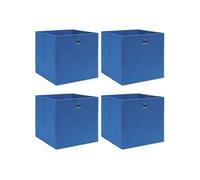 vidaXL Boîtes de rangement pliables 32x32x32 cm tissu non tissé Bleu 4 pcs