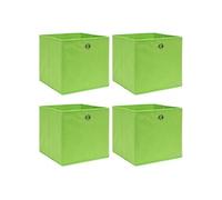 VidaXL Boîtes Rangement 4 pcs Vert 32x32x32 cm Tissu