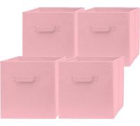 Boîtes de rangement - 4 pièces - 13 x 13 pouces - Boîtes de rangement solides et pliables avec double poignées . . Parfait pour organiser le placard et les jouets