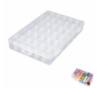 Boîtes de Rangement à 36 Compartiments Boîte de Tri en Plastique Organiseur | Transparent avec Séparateurs Réglables pour Bijoux Perles Boucles d'Oreilles