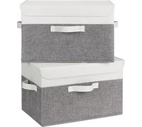 Boîtes de rangement avec couvercle, 2 pièces
