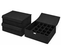 Boîtes de rangement avec couvercle, organiseurs, lot de 2, boîte en tissu pliable, boîtes de rangement, organiseurs avec couvercle 44 x 29 x 12,5