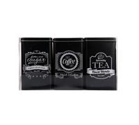 Boîtes de rangement cuisine métal - Noir