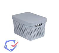Curver Bac de rangement avec couvercle Infinity 17 L 36 x 22 x 27 cm Gris