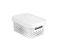 Curver Boîte de rangement Infinity Points 04760-N23-00 avec couvercle 26,8x18,6x12,4 cm 4,5 L Blanc