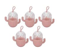 Boîtes de Rangement d'œufs de beauté en Forme de 5 pièces, Organisateur Transparent d'éponge de Maquillage, Porte-œufs de beauté pour Bouffantes de Poudre, Boucles d'oreilles,