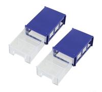 Boîtes de rangement empilables en plastique pour pièces de quincaillerie, vis, écrous, boulons, organiseurs transparents, 140 x 85 x 40 mm