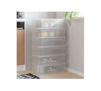Boîtes de rangement en plastique 6 pcs 25 L empilables